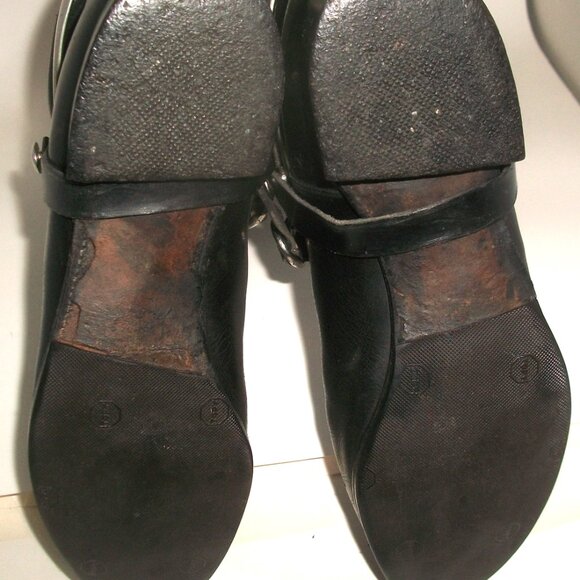 Vintage 80's Handmade Black Leather Bespoke Riding Boots w Metal Spur Harness 9M - Picture 14 of 16